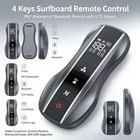 Télécommande sans fil OEM ODM personnalisée IP67 étanche à 4 touches avec écran LCD pour planche de surf électrique hydrofoil et dispositif marin
