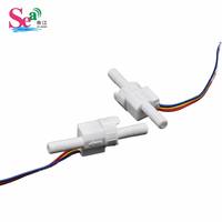 Capteur de débit de liquide à effet Hall pour turbine, corps en POM, sortie impulsionnelle DC 5-24V, OEM pour distributeur d'eau et machine à café