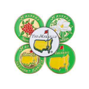 Marqueur de balle de golf en fer/acier à faible MOQ avec motif coloré et design amusant, <span class=keywords><strong>carte</strong></span> de golf en métal imprimée - Product Image 1