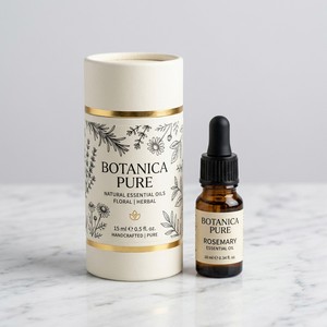 Custom Gold Foil Embossed Round Paper Cylinder Tube <b>Box</b> for Pure Essential Oil Dropper <b>Bottle</b> Custom Packaging Factory - Product Image 1