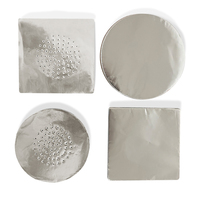 Nouvelles feuilles de papier d'aluminium perforées pré-coupées pour chicha, 50 pièces/paquet