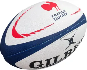 Gilbert France Rugby Ball 5 Synthetic latex bladder Standard size 5 rugby ball for Adults