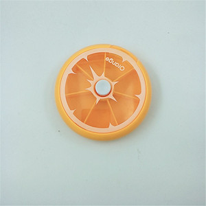 Một tuần xách tay 7-khoang báo chí-và-xoay trái cây Shape mini <span class=keywords><strong>Pill</strong></span> Box <span class=keywords><strong>Pill</strong></span> Organizer nhựa hộp thuốc - Product Image 4