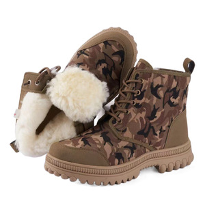 Men's Winter Snow Boots High-top Pure <b>Wool</b> Waterproof Windproof Fur Lined Outdoor Wear - Product Image 4