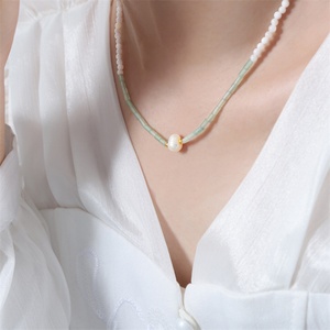 Wholesale Dainty Choker Necklace Fine Beaded Chain Pearl Necklaces Women - Product Image 4