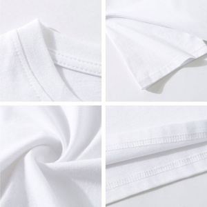 OEM venta al por mayor hombres de algodón orgánico de gran tamaño camisa corta de impresión digital Hip Hop bordado camisetas Ringspun peso pesado camisetas - Product Image 5