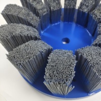 Brosse à disque abrasive segmentée TDF en nylon, oxyde d'aluminium, pour le polissage des jantes en alliage automobile et le débavurage robotisé CNC