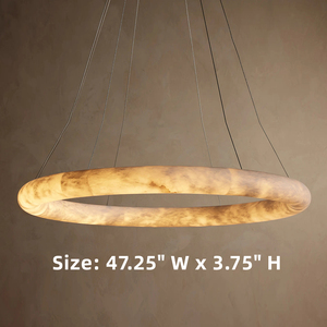 <span class=keywords><strong>Lustre</strong></span> rond moderne de luxe en marbre de 36 pouces, <span class=keywords><strong>lustre</strong></span> en pierre d'albâtre naturelle pour salon - Product Image 3