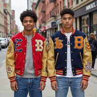 Vente en gros de vestes universitaire vierge de haute qualité avec logo personnalisé Veste universitaire personnalisée Letterman brodée en chenille pour hommes