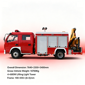 Camión de Rescate Dongfeng de 160HP con Grúa de 3T, Euro 5, Cabrestante de Tracción de 3T, Generador de 5.5KW, Torre de Iluminación de 4x600W, Vehículo de Emergencia contra Incendios - Product Image 1