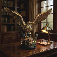 Trophée en résine couleur bronze, motif Aigle Doré d'entreprise, sculpté à la main, récompense durable pour les présidents des assemblées législatives/judiciaires