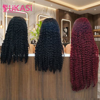 Peluca de Cabello Humano Rizado Brasileño Sin Procesar, Pelucas de Encaje Completo Transparente HD de 30 Pulgadas, Proveedores de Pelucas de Cabello Brasileño Virgen de Grado 12A