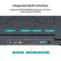 Console de commutation KVM LCD 4K 15,6 pouces MT-1561UL 1 port VGA/DVI/DP, montage en rack 1U