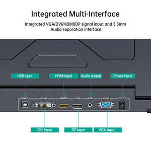 Console de commutation <span class=keywords><strong>KVM</strong></span> LCD 4K 15,6 pouces MT-1561UL 1 port VGA/<span class=keywords><strong>DVI</strong></span>/DP, montage en rack 1U - Product Image 3