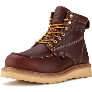 Botas de Trabajo con Plataforma de Cuña para Hombre, Otoño/Invierno 2026, Nuevo Estilo, Forro de Cuero Genuino, Impermeables, Suela de Goma Suave, Altura al Tobillo - Product Image 5