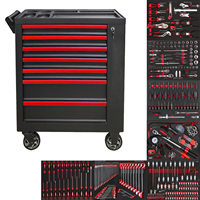 Kit d'Outils de Douilles Profondes 1/2 Pouce de 45 Pièces, Jeu de Douilles à Chocs Universelles Métriques, pour Chariot d'Atelier, dans Plateau en Mousse EVA