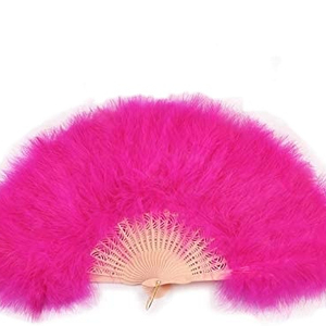 Direct Factory Sale Eco-Friendly Painted Flower Style <b>Hand</b> <b>Fan</b> for Weddings & Dance Foldable Feather Design - Product Image 1