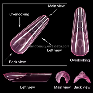 French Dual System <b>Nail</b> Forms Full Square Coffin Stiletto Plastic <b>Extension</b> Molds for <b>Nail</b> Art Design - Product Image 2