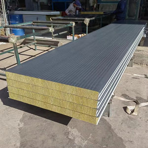 Pannelli Sandwich in Lana di Roccia Personalizzati per Tetti, Pannelli Metallici Ignifughi in Alluminio per Pareti, Applicazione in Officine, Materiali da Costruzione - Product Image 4