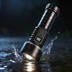 Портативный тактический фонарь EDC с LED-подсветкой 350 лм, пластиковый, для активного отдыха, с зарядкой Type-C, для кемпинга - Product Image 2