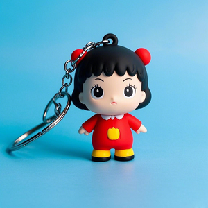 Porte-clés en PVC en forme de figurine de dessin animé d'anime en gros avec impression <span class=keywords><strong>décalée</strong></span>, porte-clés de luxe imperméables - Product Image 1