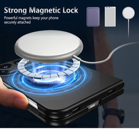 Étui magnétique pliable Skin Feel 360 °   Étui antichoc à couverture intégrale avec support rotatif et protection de caméra surélevée pour iPhone Duo 18 Fold