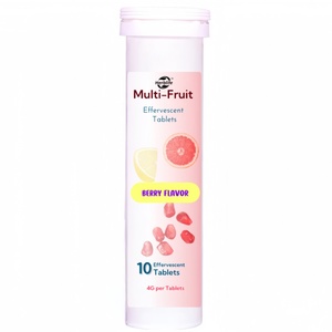 Factory Wholesale Supplements Hot Selling Multi-Fruit Effervescent <b>Tablets</b> Daily Supplements Multi-Flavors <b>10</b> <b>Tablets</b> Per Tube - Product Image 1