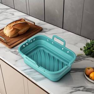 Revestimiento Rectangular de Silicona Plegable para Freidora de Aire, Fácil de Plegar, Seguro para Hornear Alimentos - Product Image 5