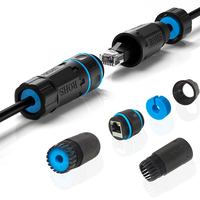 Coupleur RJ45 étanche IP68 pour câble LAN industriel anti-poussière à montage sur panneau, extension en ligne