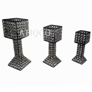 เชิงเทียนแก้วและเหล็กสีดำสำหรับเทียนทีไลท์ | โลหะแบบทันสมัย | เชิงเทียนที่น่าสนใจสำหรับมื้อค่ำที่สมบูรณ์แบบของคุณ - Product Image 6