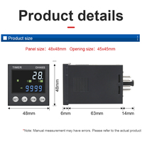 Temporizador Digital LED Programable DH48S-S/YH-5T con Base de Enchufe AC/DC 12V 24V 36V 110V 220V 380V, Temporizador de Ciclo Repetitivo