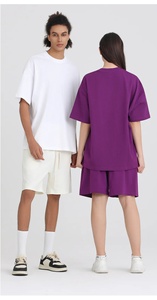 T-shirt Oversize da Uomo 100% Cotone da 275 grammi, Maglietta a Girocollo Spessa e di Grandi Dimensioni, Processo di Ricamo e Stampa Logo Personalizzato - Product Image 2