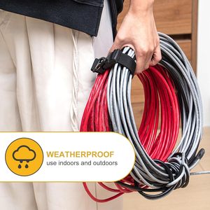 Custom Premium Nylon Hook and Loop Cable Tie Organizer <strong>Velcro</strong> Binding Heavy-Duty Triangle Clip <strong>Strap</strong> for Garden Wrap - Product Image 5