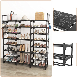 Portaoggetti <span class=keywords><strong>fai</strong></span> <span class=keywords><strong>da</strong></span> <span class=keywords><strong>te</strong></span> 3 aste 9 strati combinazione porta a inserzione diagonale cappello antipolvere per soggiorno camera <span class=keywords><strong>da</strong></span> letto scarpiera - Product Image 3