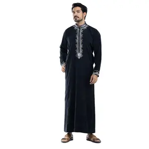 Hot Selling Comfortable Men's Long Sleeve Saudi Arab Dress Casual Ethnic Style Abaya Muslim Kaftan