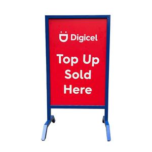 Buiten Dubbelzijdig Bedrukte Metalen Stoeprand Borden Met Stalen Frame - Product Image 2