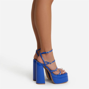 2025 <b>High</b> Quality Tacones De Mujer Sandals <b>Sexy</b> Platform Chunky Buckle Shoes Office Ladies Wedding <b>Heels</b> for Women - Product Image 6