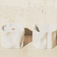 Pot à bougie en céramique de luxe CH blanc mat avec logo personnalisé couvercle en métal vide conteneur de bougie en vrac pour la décoration de la maison en gros