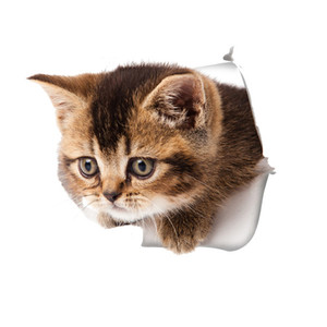 Autocollants muraux 3D amovibles imperméables motif chat mignon, décalcomanies de voiture <span class=keywords><strong>Simons</strong></span> Cat, décoration intérieure, impression offset personnalisée - Product Image 6