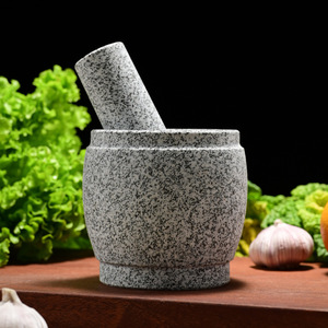 Stone Mortar And Pestle Set 6 In Durable Manual Herb <b>Spice</b> Grinder For Kitchen Use - Product Image 3