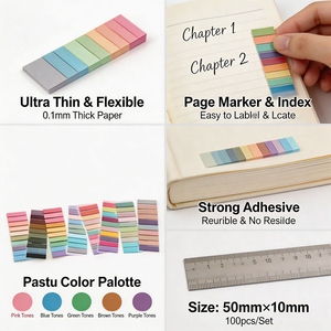Sheng Kang Packaging Colorful <b>Memo</b> <b>Pads</b> Customized Non-Adhesive Sticky Notes for Organizing Documents and Book Marking - Product Image 4