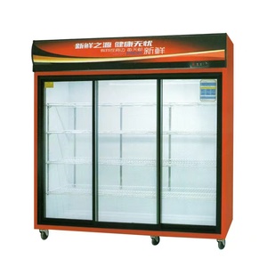 Réfrigérateur vertical à boissons à température unique avec <span class=keywords><strong>porte</strong></span> en verre trempé, dégivrage automatique et contrôle numérique - Product Image 4