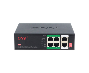 Commutateur PoE intelligent 10/100M avec 4 ports RJ45 10/100Base-TX et 2 commutateurs réseau 10/100Base-TX pour utilisation CCTV - Product Image 2