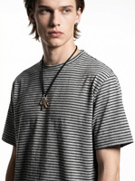 Nouvelle Collection Été 2026 – T-shirt Homme Rétro Décontracté en Coton Tricoté 240g à Séchage Rapide, Coupe Ample à Manches Courtes