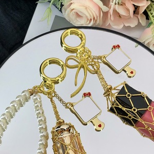 Nuevo y popular colgante de gatito de acero inoxidable, llavero <span class=keywords><strong>para</strong></span> bolso de malla con diseño de lápiz labial, DIY, personalizado, con forma de pentagrama de amor - Product Image 5