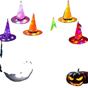 อุปกรณ์เสริมที่เหมาะกับการตกแต่งวันฮาโลวีน หมวกแม่มดสีดำแบบแขวน - Product Image 4