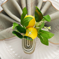 Support à serviettes en plastique en forme de citron, écologique, moderne et élégant, pour fêtes, invités, cuisine, cocktails, mariages