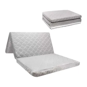 Tri-Fold Baby Travel Cot Mattress Waterproof Portable Foldable Playard Mattress Breathable And Washable Massage