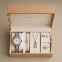 Coffret Cadeau Personnalisé LionwrapacK en PU pour Montres et Bijoux – Boîte à Rabat pour Montres de Couple, Bagues, Colliers et Bracelets