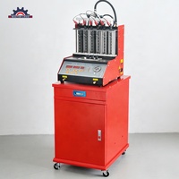 Testeur d'injecteurs de carburant, machine de nettoyage ultrasonique, 6 cylindres, entièrement automatique, manuel, 220-240V, atelier de réparation automobile